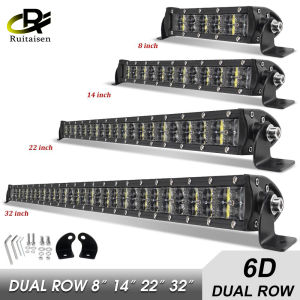 8 14 22 32 Inch 6D 36-120W 180W LED Work Light Combo LED Bar Light For Driving Offroad Boat 4WD 4X4 Truck SUV ATV