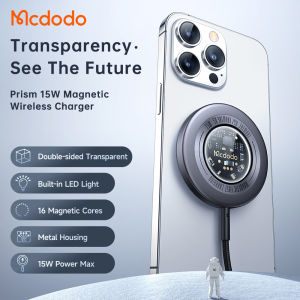 MCDODO CH-4360 CH-550 2330 Qi Magsafe Wireless Magnetic Fast Charger Pad 15W LED