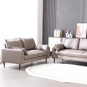 Nordic style modern technology cloth sofa living room double technology cloth