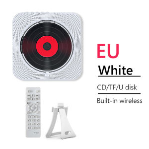 Portable CD Multimedia Player Wall Mounted Bluetooth-compatible 5.1 Music Player LED Display Stereo Speaker CD Player Infrared Wireless Remote Control