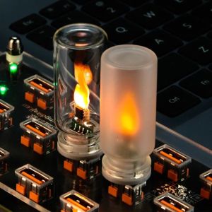 INVADER Glass USB LED Light ABS Flame Type LED Filament Bulb Portable 5V USB Car Atmosphere Light Car Interior