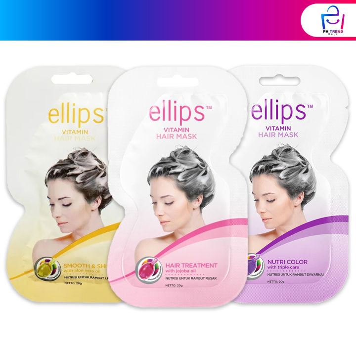 Ellips Hair Vitamin Mask Treatment Smooth Shiny Nutri Color Volume Miracle 20g Lazada