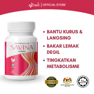 Ready Stock SAVINA Capsules Premium Herbal Formula With White Kidney Bean Bitter Gourd & Cinnamon Extract Raw Material Halal Certified Non-GMO Gluten Free Supplement