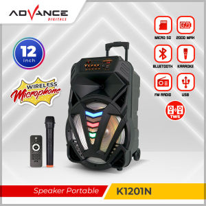 Advance K-1201N Speaker Portable 12 inch Free 1 Mic Power Bass Speaker Meeting Karaoke