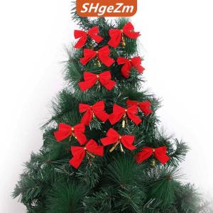 [COD] SHgeZm 12Pcs Valentine Của Ngày Cung Màu Đỏ Cho Vòng Hoa Cung Mộc Mạc Cho Mùa Đông Cung Màu Đỏ Giáng Sinh Mạ Vàng Edged Cây Cung Cho Đám Cưới Trang Trí Nội Thất