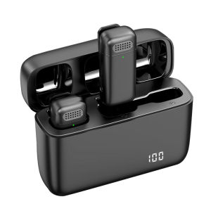 Wireless Microphone Portable Audio Video Recording Lapel Mic For Vlog Live Interview