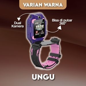 Smartwatch Anak Dual Kamera Jam Tangan Digital Silikon Perempuan Laki Laki Murah