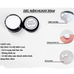 Gel định hình gel nặn thú Huaxi màu trong và màu trắng hủ to 30ml - Gel khô đa năng chuyên dụng làm nail