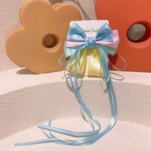 New Princess Bow Hairpin Cute Children Girls Little Girl Streaming Hairpin Clip Korean Super Fairy Hair Accessories