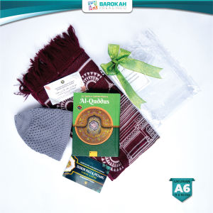 Hampers Ramadhan dan Lebaran Idul Fitri Alquran 30 Juz Kecil A6 Sajadah Peci Rajut Kado Untuk Cowo