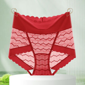 Light Lace Comfort Panties Tummy-Controlling Elastic High Waist Briefs Antibacterial Womens Underwear