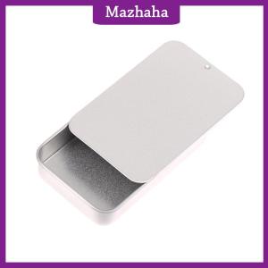 Mazhaha 80x50x15mm Mini Iron Box Slide Cover Storage Box Portable Tin Boxes Container