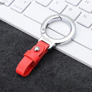 🚗🛵SH Personalized Anti Loss Key Pendant Leather Keychain Car Key Holder Portable Carabiner Waist Belt Buckle Durable Key Ring For Men