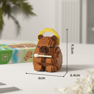 YUDESHUI Động vật Khối xây dựng Capybara Mô hình tự làm Phim hoạt hình Gạch xây dựng Cương Vi Mô Capybara Nanobricks Đồ chơi trẻ em