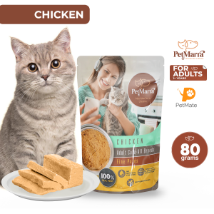 PetMarra Fine Pates Adult Cat Wet Food Pouch Chicken 80g - PetMate