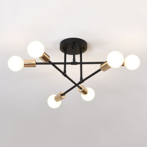 YHLAMP Nordic Ceiling Lamp Bedroom Dining Room Creative Modern Led Indoor Lamps Wrought Iron Living Room Study Ceiling Lamp