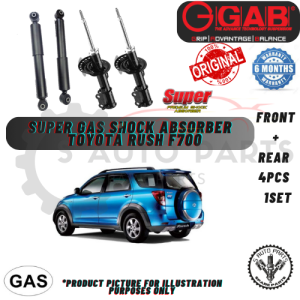 TOYOTA RUSH F700 (2006Y~) (FRONT 2PCS REAR 2PCS 1SET 4PCS) 100% ORIGINAL (GAB) SUPER GAS SHOCK ABSORBER