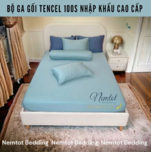 ⚜️LỤA LYOCELL 100S⚜️Bộ Ga Gối Lyocell 100s Nhập Khẩu Mềm Mát Tự Nhiên Vải Lụa Dệt 100% Bột Gỗ Cây