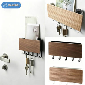 JACIRCLE Wooden Hook Rack Key Rack Home Wall Mount Key Storage Hanger Decor Ramadan Kareem Ramadan