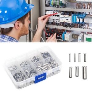 Hộp 600 Chiếc Đầu Nối Dây Không Cách Điện Đầu Nối Cáp Điện Đầu Nối Uốn Bằng Thiếc Trần 05mm2-6mm2