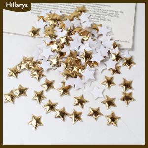 [Hillarys] 100Pcs Stars for Christmas Party Decor Foam Fabric Stars DIY Scrapbook Cards Ornaments Embellishments Accessory