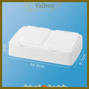 [Valitoo] Kawaii Cartoon Desk Organizer Box Button Cosmetics Storage Box With Lid Mini Jewelry Organizer Cosmetics Makeup Container