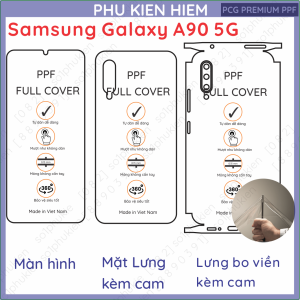 Dán PPF Samsung A90 5G loại trong nhám  da cá sấu dành cho màn hình mặt lưng lưng bo viền