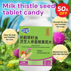 Milk thistle seed tablet candy Ganoderma lucidum and ginseng tablet candy Pueraria root and astragal
