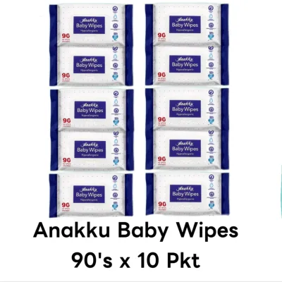 Anakku Baby Wipes 90s x 10 packs / 100s x 10 packs [EXP:08/2028]