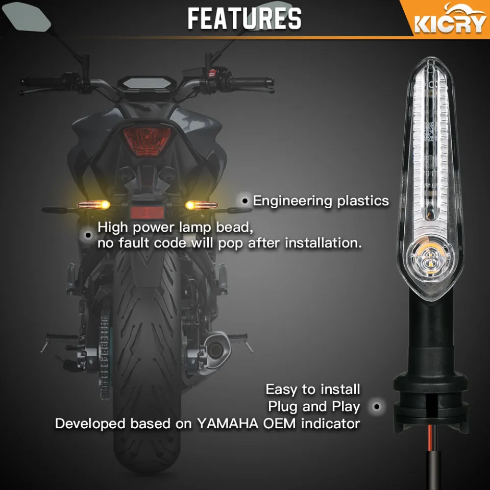 Oumurs LED Turn Signal Indicators – Pair For Yamaha MT-09 / MT-07 / MT-125 & More (2014-2023)