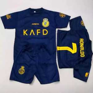 TER MURAH!!!!!Setelan Jersey Bola Al Nassr Anak anak Terbaru Ronaldo Printing Usia 6 BLN - 14 THN