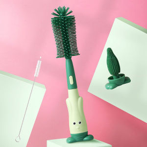 3Pcs/Set Silicone Bottle Brush Pacifier Cup Cleaning Brush Nipple Straw Brush 360 Degree Rotating Bottle Washing Brush Tool Set 硅胶奶瓶刷 | Cute Baby