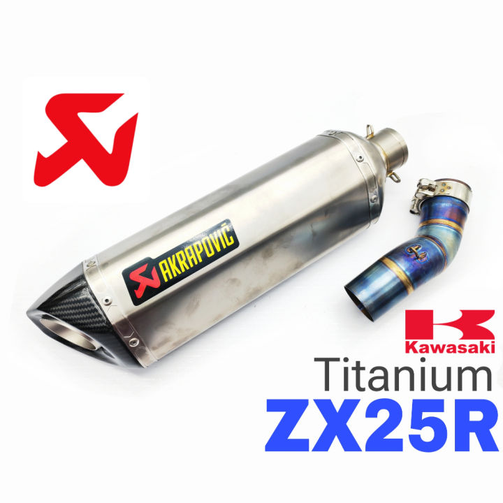 AKRAPOVIC Exhaust Kawasaki ZX25R Slip On Piping TITANIUM Muffler