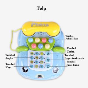 COD Mainan Mobil Telp Edukasi Anak Berlampu Dan Music /Early Education Telphone GRATIS PAKING BUBLE WRAB