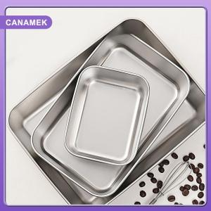 【CANAMEK】 Stainless Steel Tiramisu Mold Cake Tray Cake Shaping Container With Lid Cake Preservation Box Household Dessert Baking Tools