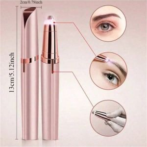 Rechargeable Electric Eyebrow Trimmer Pink Eyebrow Shaper Pen Face Hair Remover Automatic Eyebrow Shavers
