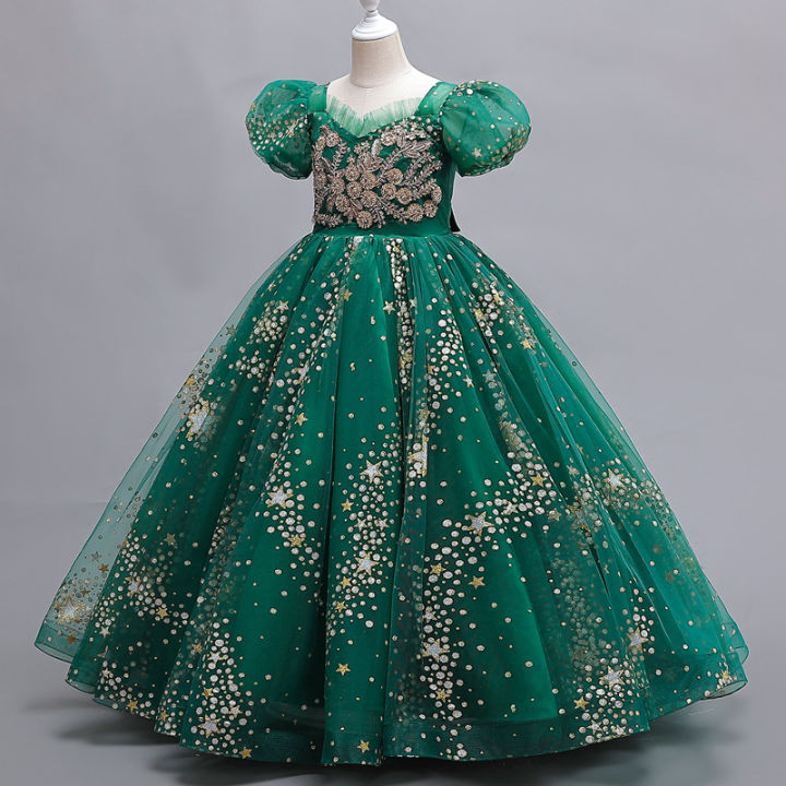 Váy Công Chúa Elsa Màu Xanh Ngọc Cho Bé 3-10 Tuổi- Kèm Tà - Mẫu Mới 2021 |  Lazada.vn