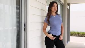 Abardsion  Womens Casual Raglan Sleeve Round Neck  T  Shirt  - 2025  Summer Basic Sportswear Slim Fit Outing Top