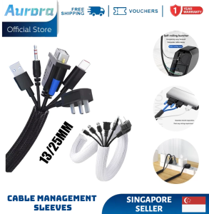 ❤SG Stock❤ Cable Management Sleeves Split Cord Protector Wire Protector Loom Tubing Wire organiser TPE Thicher