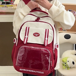 Japanese Style Transparent Pocket Itabag Backpack Pin Display Cute School Bag Waterproof Student Large Capacity Backpack