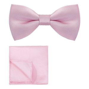 ETUALE Collar Bow Tie Set Solid Color Polyester Wedding Accessory Set Jewelry Gift Handkerchief Pocket Square Set Men