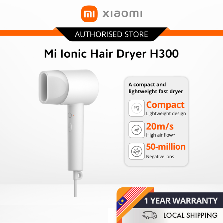 Xiaomi Mi Ionic Hair Dryer H300 H301 1600W Negative Ion Quick