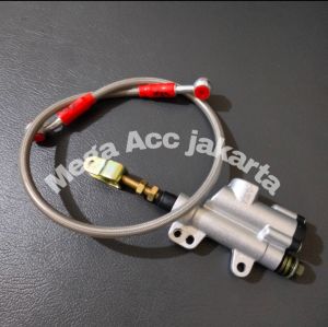 Paket tonjokan tanam master rem belakang + selang rem 60cm universal untuk semua motor satria vxion sonic dll
