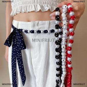 [COD] MINIFRIUT Fashion Vintage Polka Dot Long Silk Scarf Waist Chain Fashionable Luxurious Design Belt Exquisite Clothing Accessories