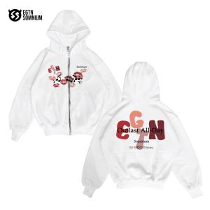 EGTN SOMNIUM Hoodie Boxy Pria Wanita Putih Full Tag / Hoodie Zipper Skena Vintage / Hoodie Boxy Oversize Model Terbaru Kekinian / Hoodie Starboy Kece / Sweater Hoodie Distro Premium Tebal 280 GSM