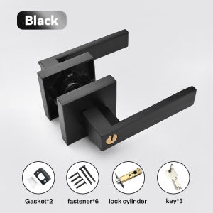 Door Knob Main Door Lock Set Aluminium Alloy Main Door Lock Lever Type Main Door Lock Anti Theft Mute Interior Door Locks with Anti-theft Lock Core Inside Comes with 3 keys