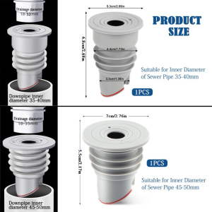 35-50mm Sewer Pipe Anti-odor and Insect-proof Sealing Ring Silicone Drain Pipe Sealing Cover Anti Odor Floor Drain