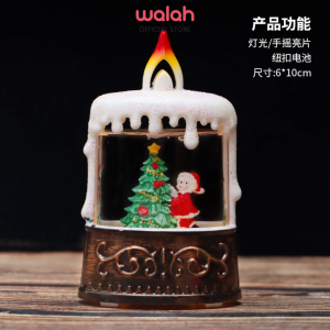 Christmas Lantern Candlestick Lamp Night Light Snowman Decoration Night Light Santa Claus Ledlight