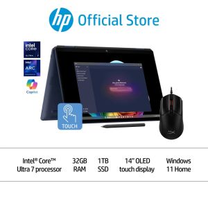 HP OmniBook Ultra Flip 14" Laptop 14-fh0016TU  Silver  Core i7 w/ 47 TOPS NPU  Intel Arc Graphics  32GB RAM & 1TB SSD