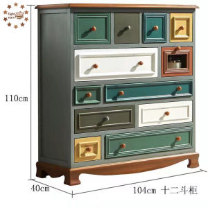 American TV cabinet living room small unit r furniture Mediterranean style coffee table new style